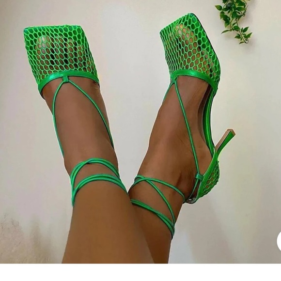 Gianni Bini
Reagan Mesh And Leather Ankle Wrap Square Toe Pumps - Picture 12 of 13